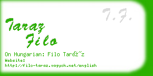 taraz filo business card